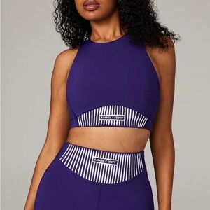 Savage X Fenty XCCENTUATE MEDIUM-IMPACT LONGLINE SPORTS BRA - size M - purple